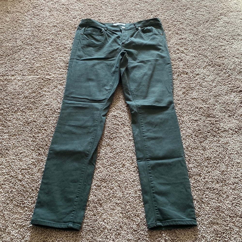 Womens green modern skinny jeans size 28 / 6
